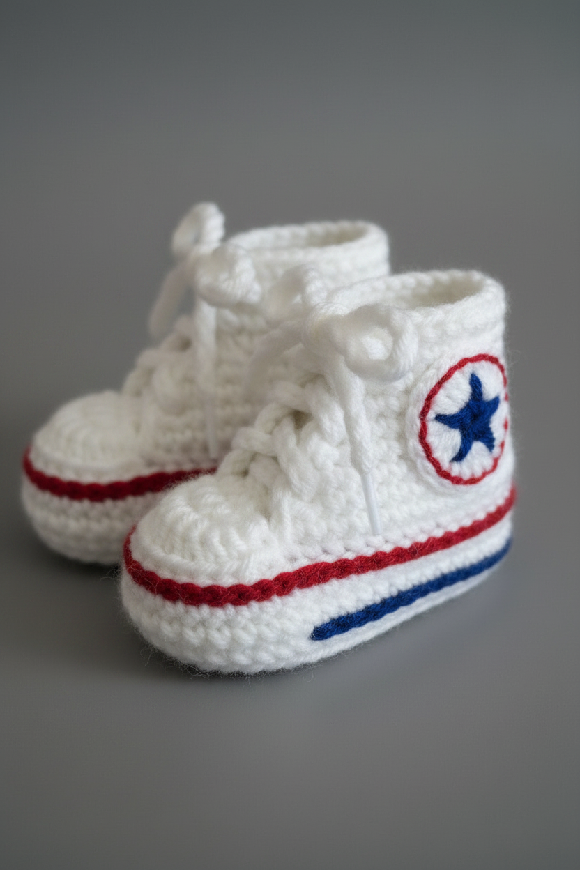 Baby 0-12mos. Sneaker Slippers Retro Style