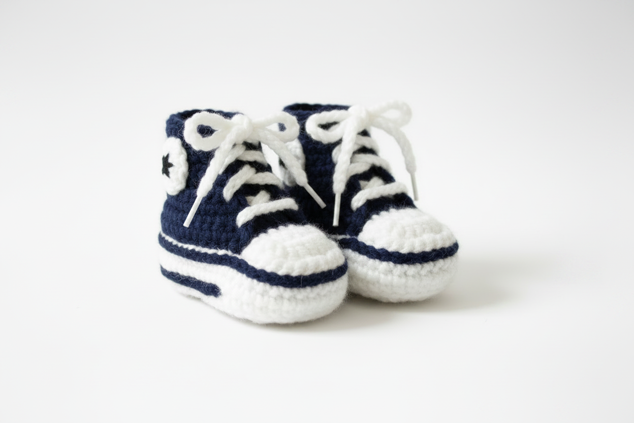Baby 0-12mos. Sneaker Slippers Retro Style