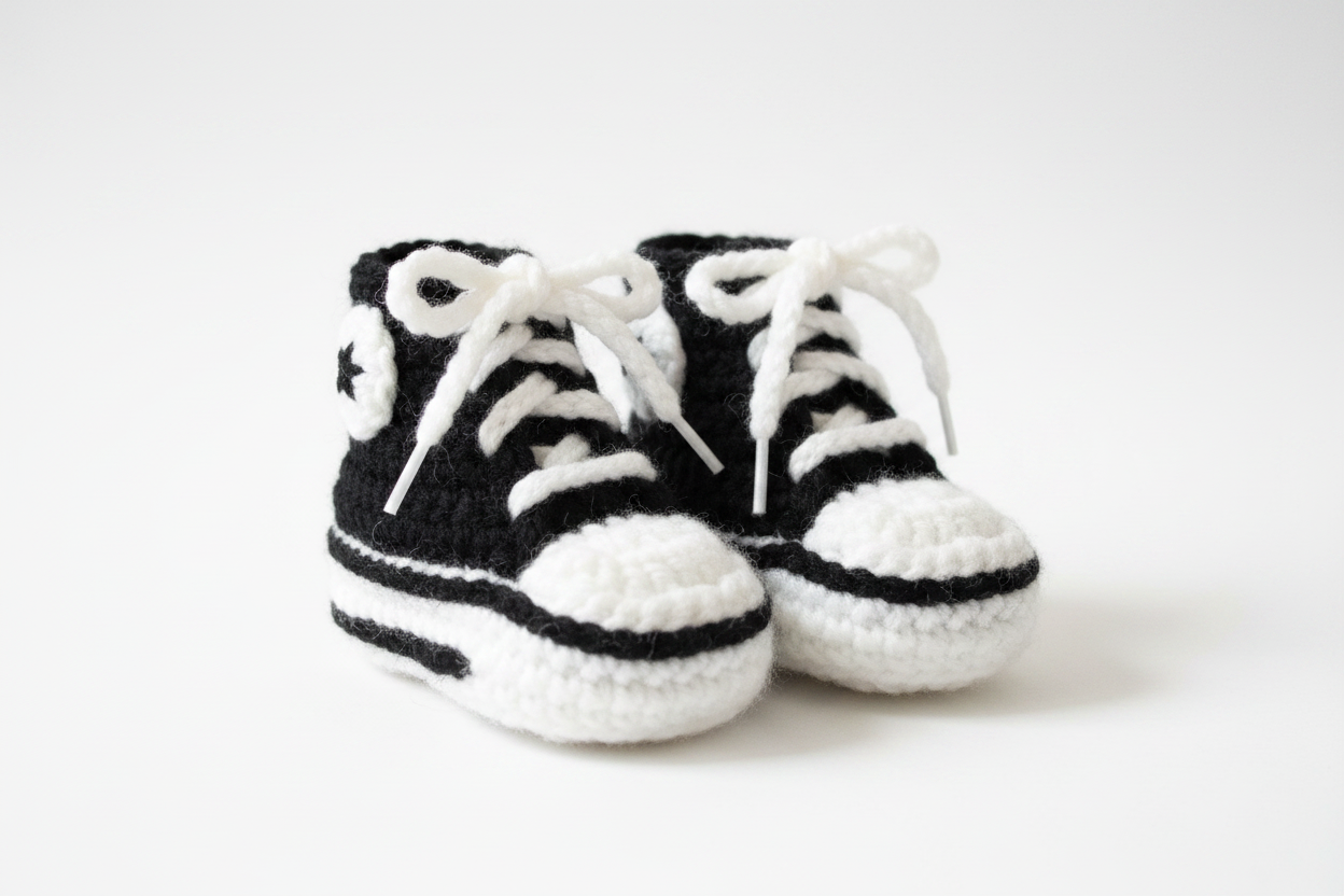 Baby 0-12mos. Sneaker Slippers Retro Style