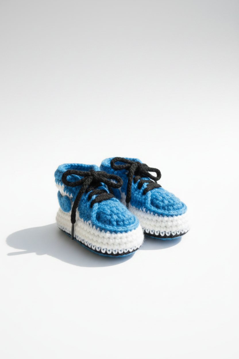 Baby 0-12 mos. Sneaker Slippers "Swoosh" Style