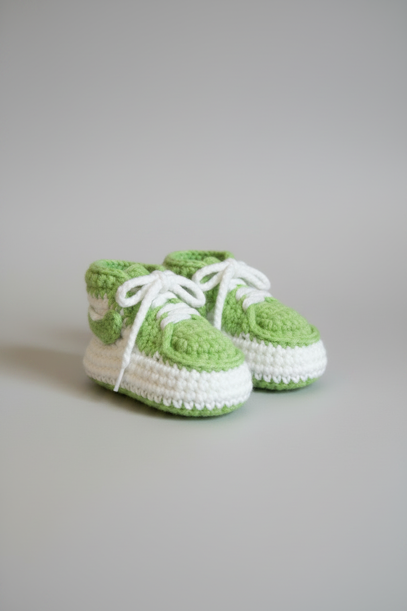 Baby 0-12 mos. Sneaker Slippers "Swoosh" Style