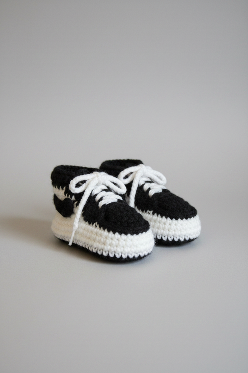 Baby 0-12 mos. Sneaker Slippers "Swoosh" Style