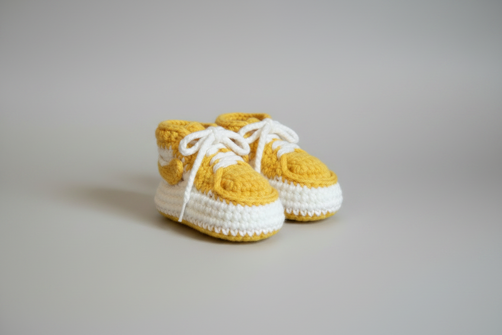 Baby 0-12 mos. Sneaker Slippers "Swoosh" Style