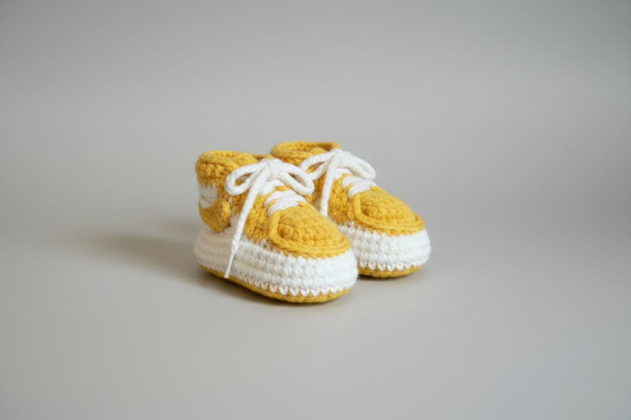 Baby 0-12 mos. Sneaker Slippers "Swoosh" Style