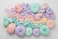 Pastel Rainbow Yarn Background