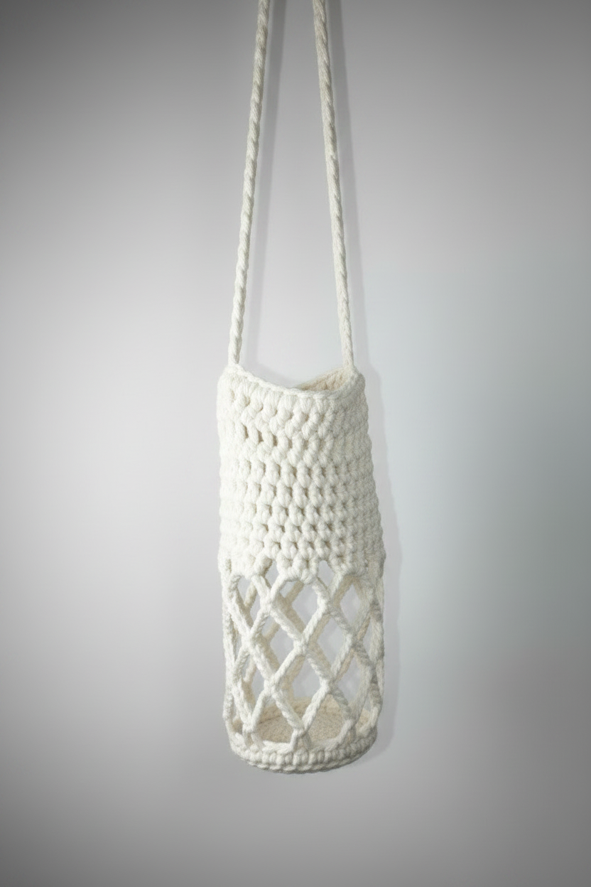 I-cord Crossbody Style Water Bottle Bag