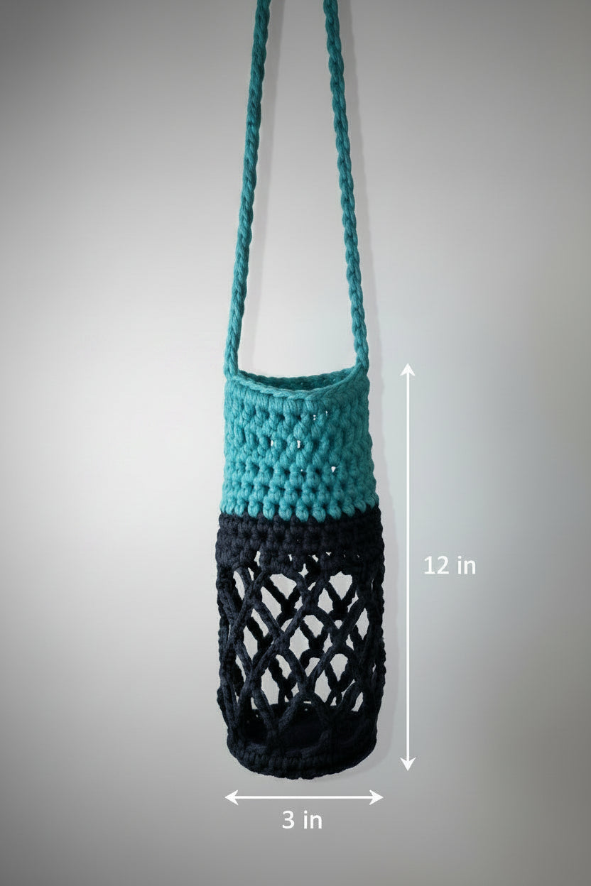 I-cord Crossbody Style Water Bottle Bag